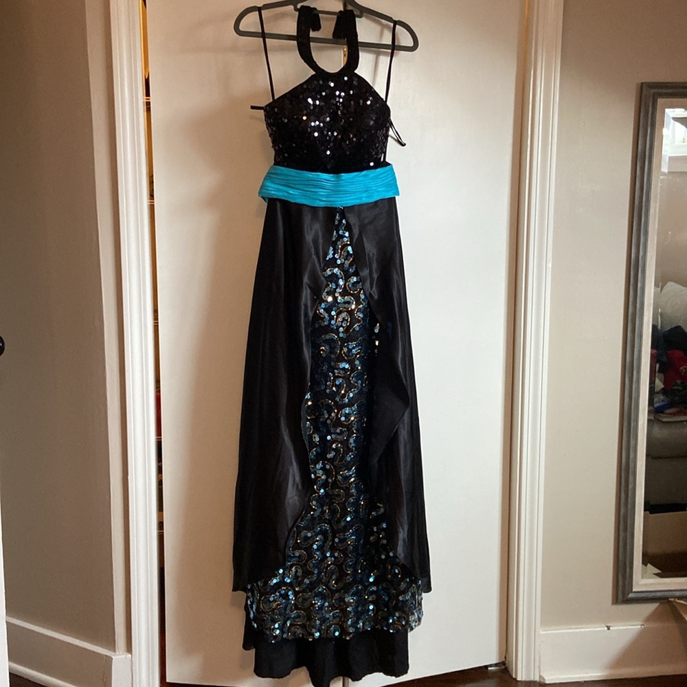 Sequined Prom Dress with Cocktail Dress Underneath